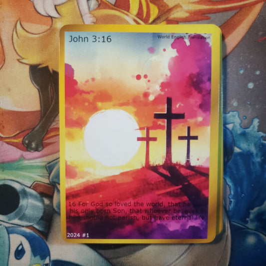Bible Cards Trading Cards John 3:16 World English Translation